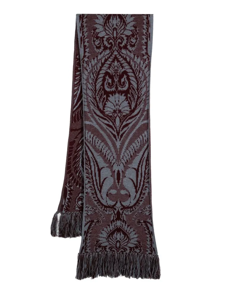 Etro Schal mit Jacquardmuster - Blau Blau