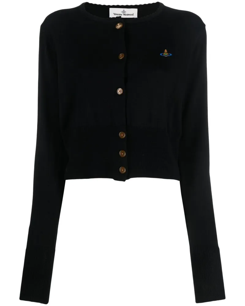 Vivienne Westwood Cardigan mit Logo - Schwarz Schwarz