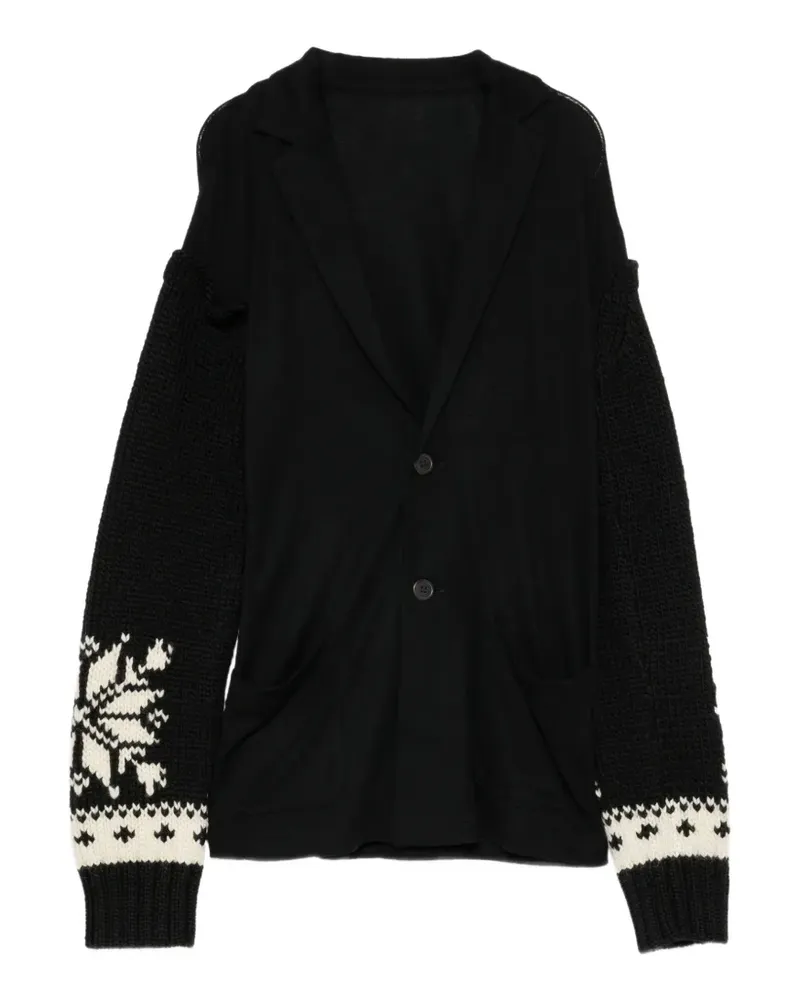 Yohji Yamamoto Cosmorama Cardigan - Schwarz Schwarz