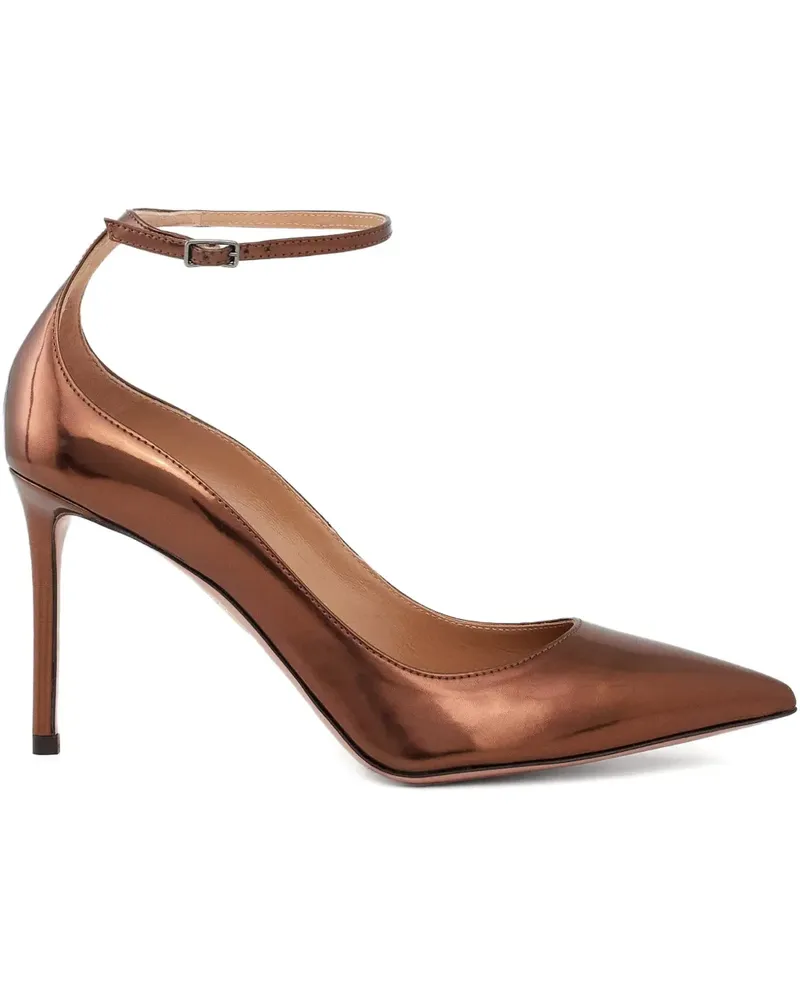 Aquazzura Spitze Love Affair Pumps mit Knöchelriemen 85mm - Braun Braun