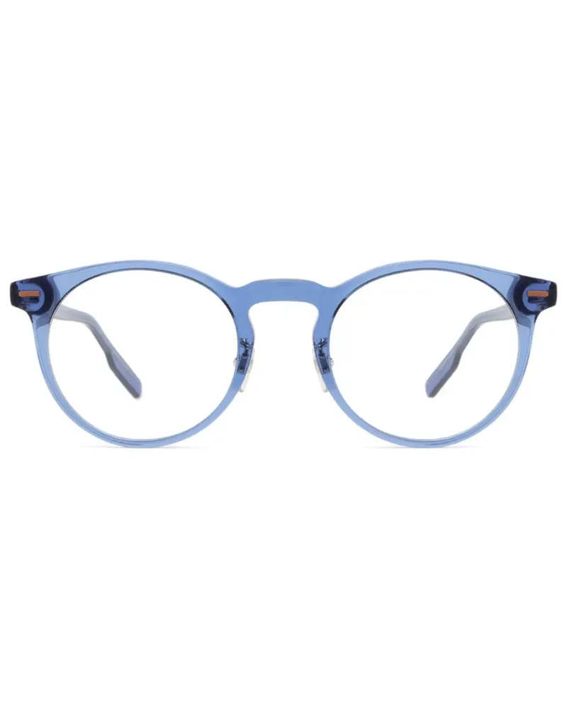 Ermenegildo Zegna Brille mit rundem Gestell - Blau Blau