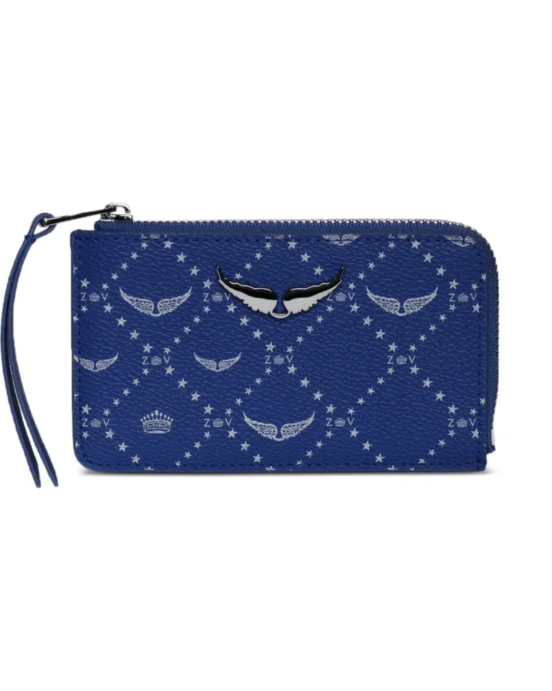 Zadig & Voltaire Portemonnaie mit Rauten-Print - Blau Blau
