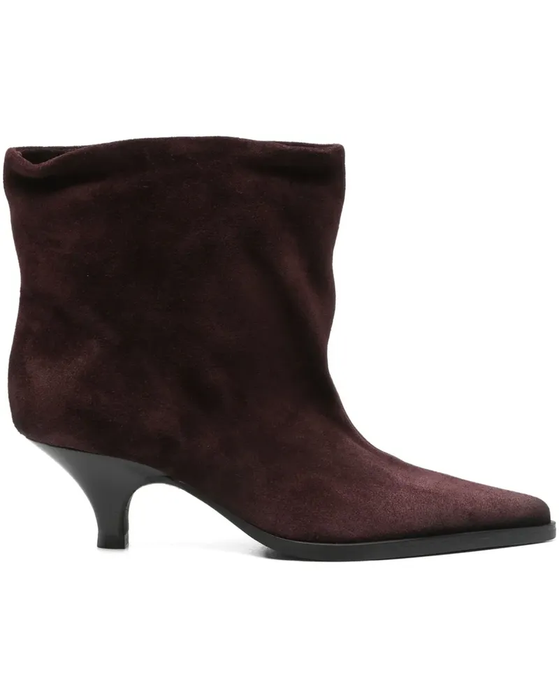 Elena Iachi Stiefeletten aus Wildleder 50mm - Rot Rot