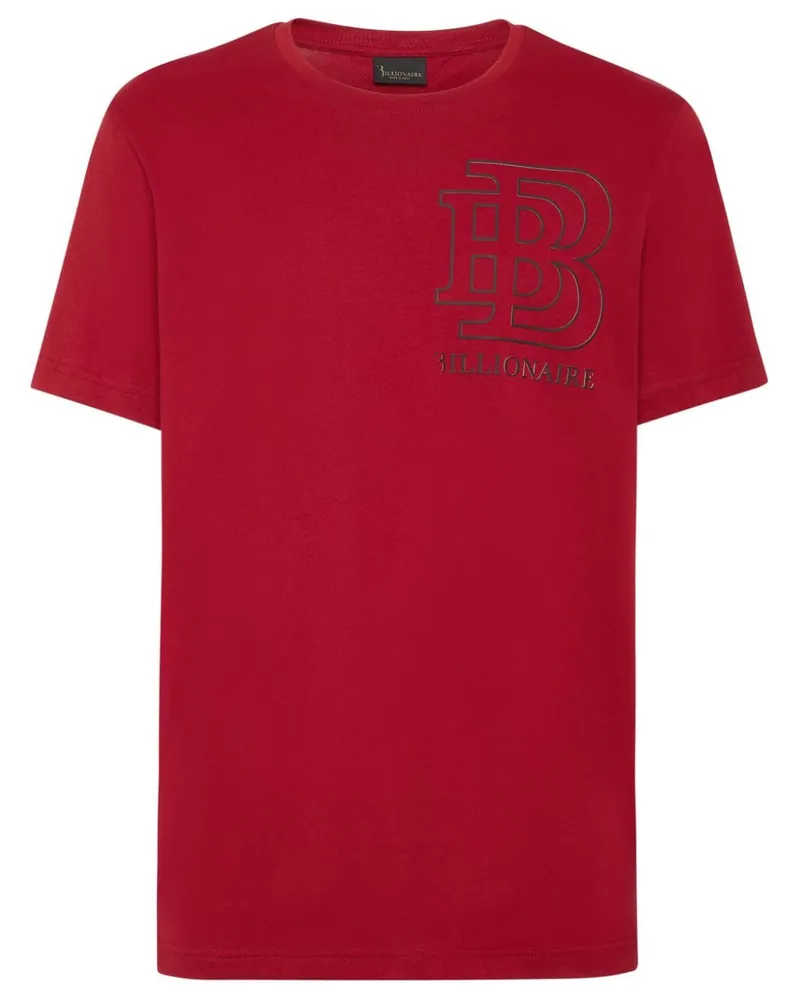 Billionaire T-Shirt mit Logo-Print Rot