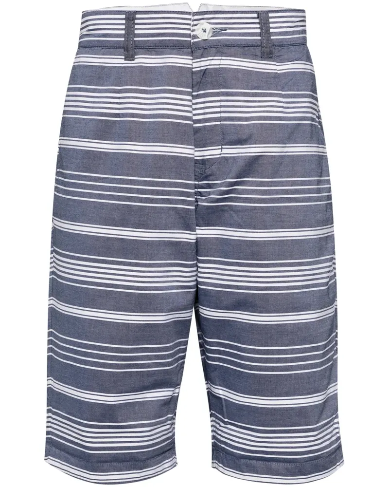 PRIVATE STOCK Gestreifte The Reign Shorts - Blau Blau