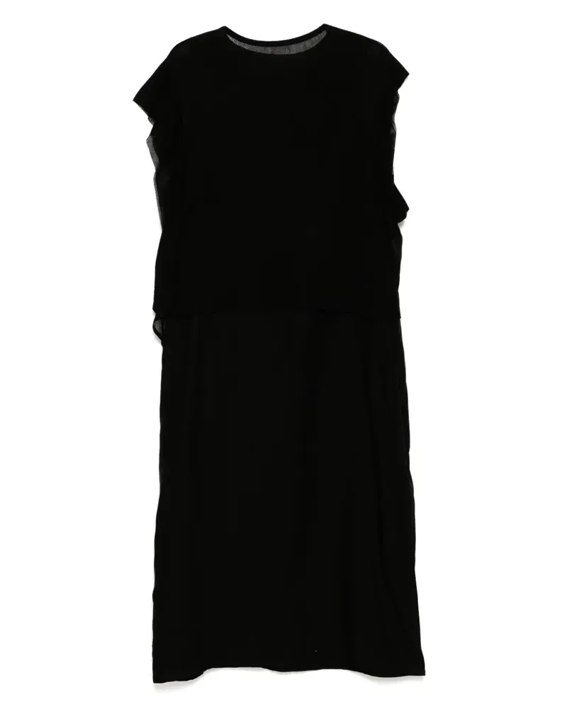 Yohji Yamamoto Ärmelloses Kleid - Schwarz Schwarz