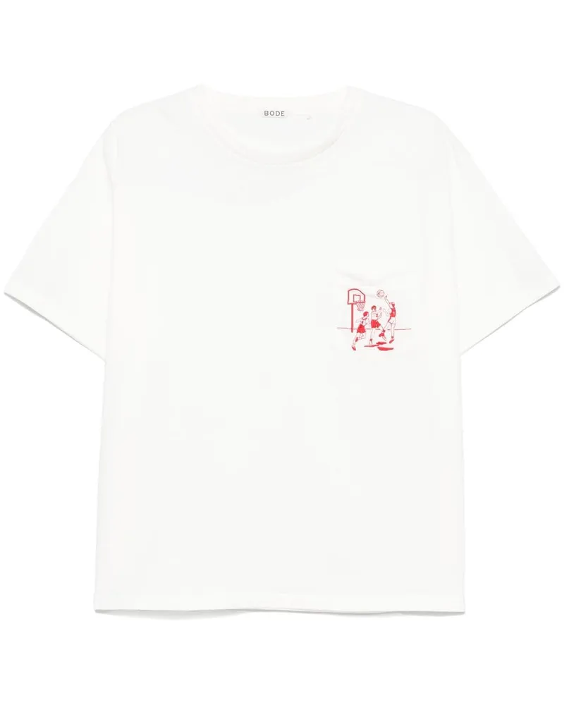 BODE T-Shirt mit Creolenstickerei - Weiß Weiß