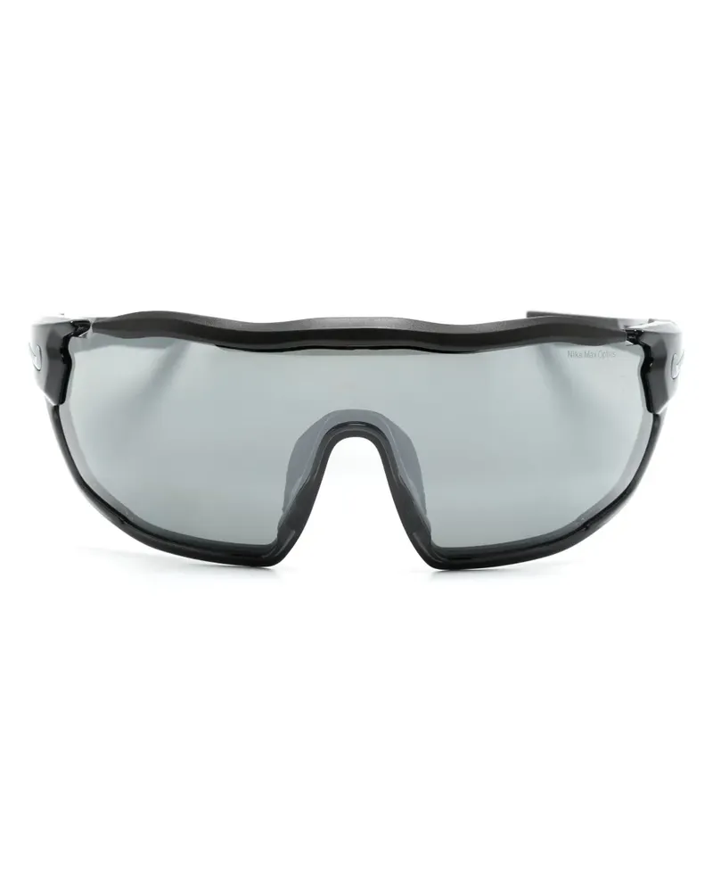 Nike Show X Rush Sonnenbrille mit Shield-Gestell - Grau Grau