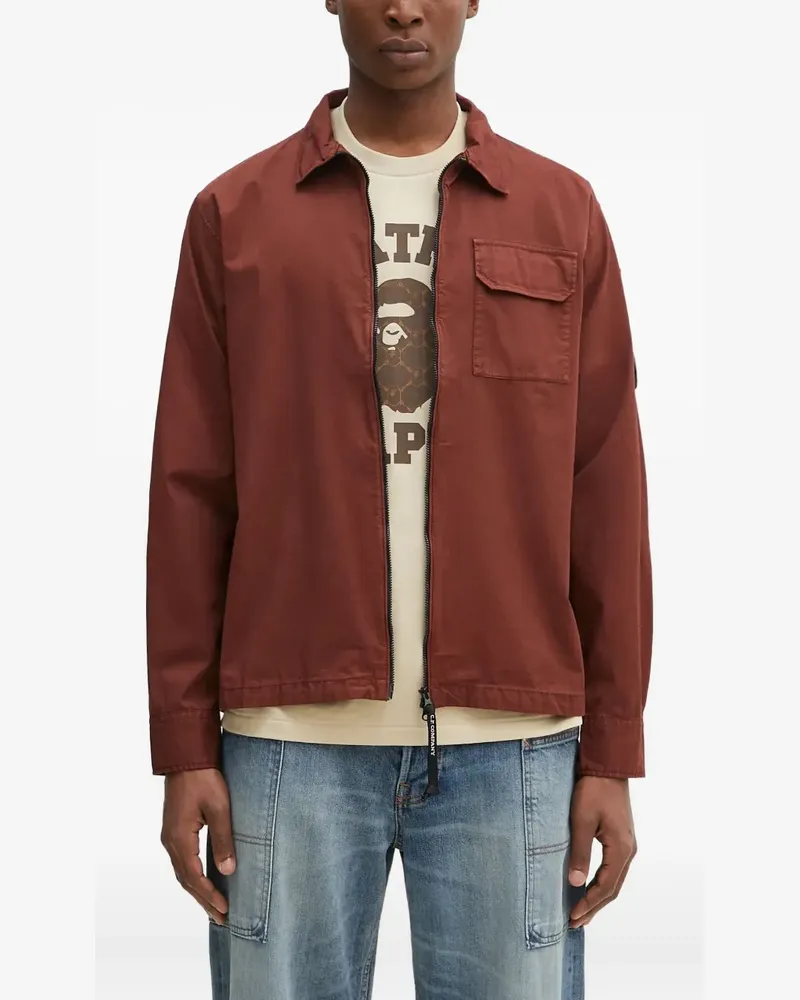 C.P. Company Gabardine-Hemdjacke mit Reißverschluss - Braun Braun