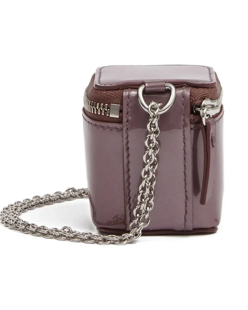 Maison Margiela Mini Cube Umhängetasche mit Kette - Braun Braun