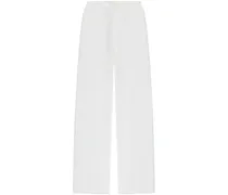 Weite Hose mit hohem Bund - Weiß