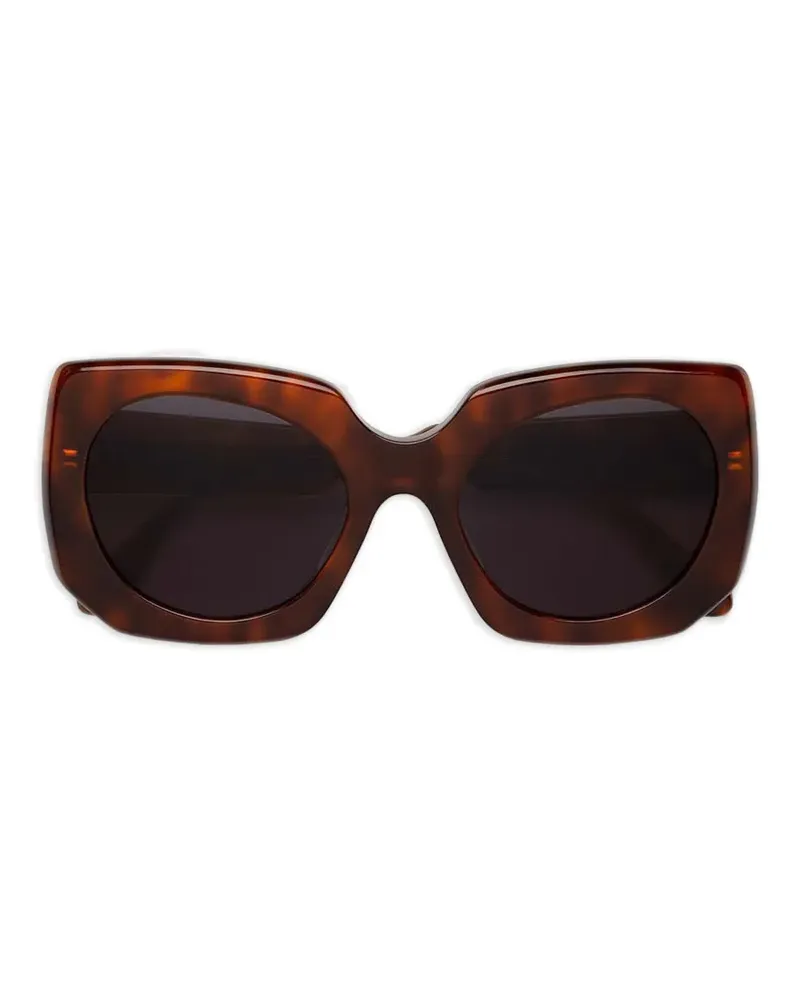 Marni Geometrische Havana Sonnenbrille - Braun Braun