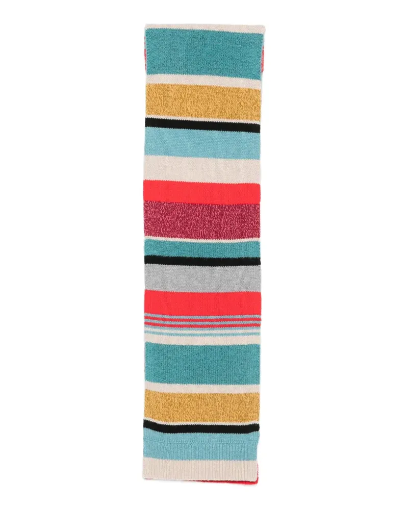 Paul Smith Gestrickter Schal mit Streifen - Blau Blau