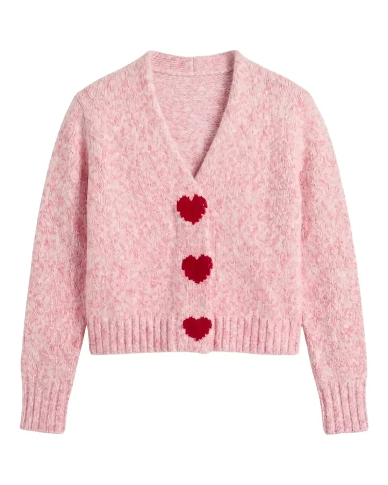 Chinti & Parker Cardigan mit Herz-Motiv - Rosa Rosa