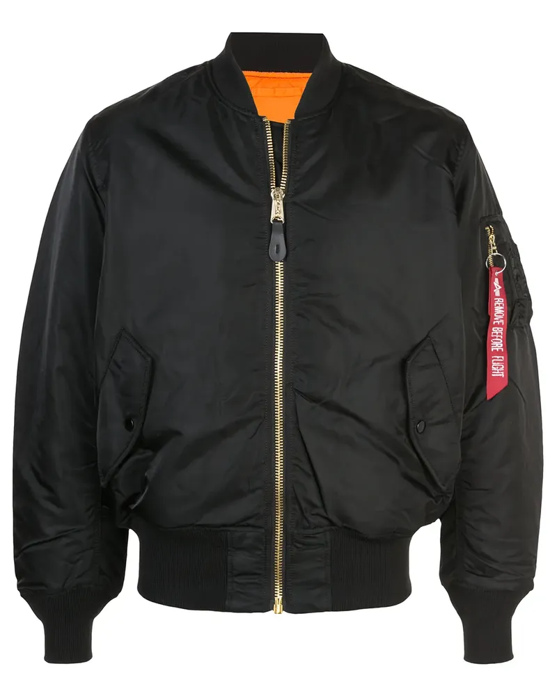 Alpha Industries Oversized-Bomberjacke - Schwarz Schwarz
