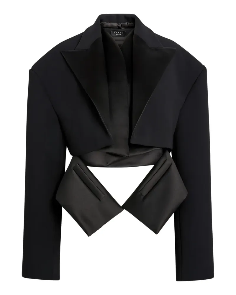 A.W.A.K.E. Eleganter Oversized-Blazer - Schwarz Schwarz