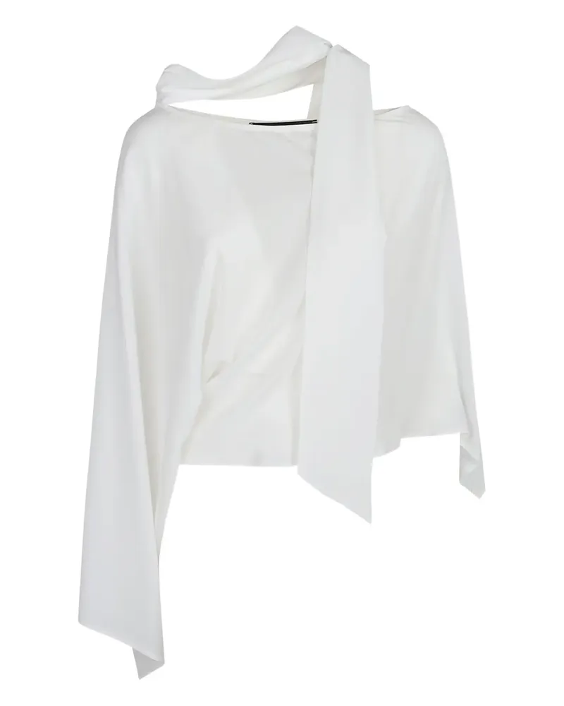 Federica Tosi draped asymmetric blouse - Weiß Weiß