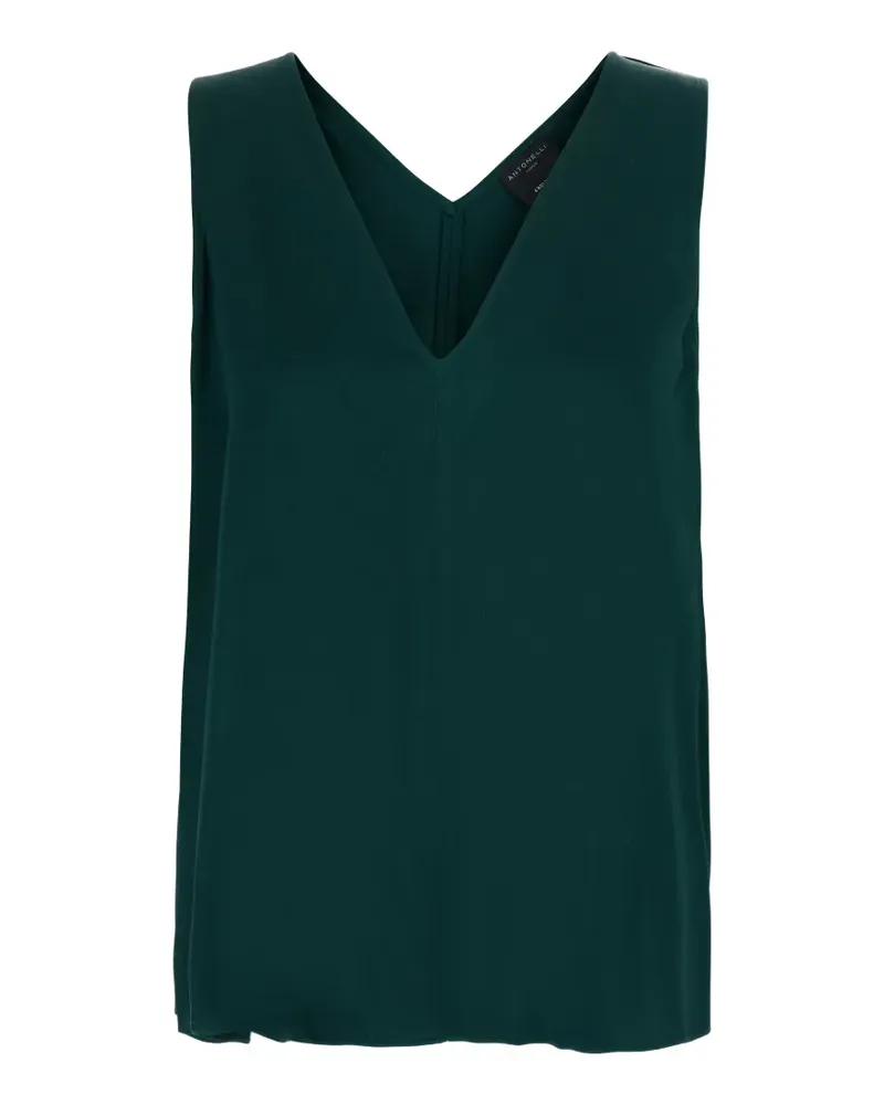 Antonelli Firenze Bergamo V-neck sleeveless top - Grün Grün