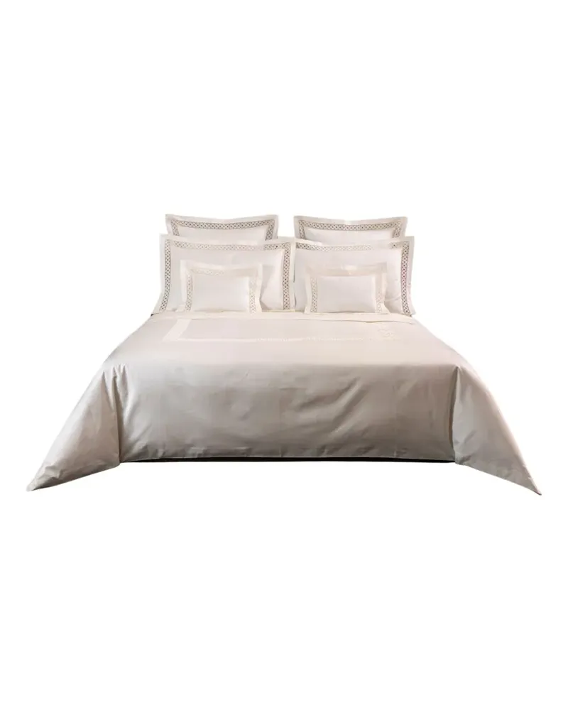 Frette lozenge lace duvet set - Nude Nude
