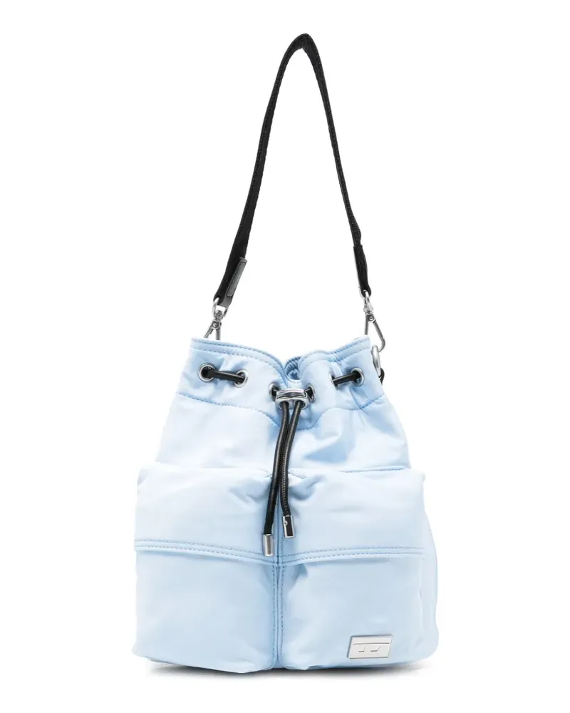 Diesel Multi-Pkts Bucket X pocket drawstring shoulder bag - Blau Blau