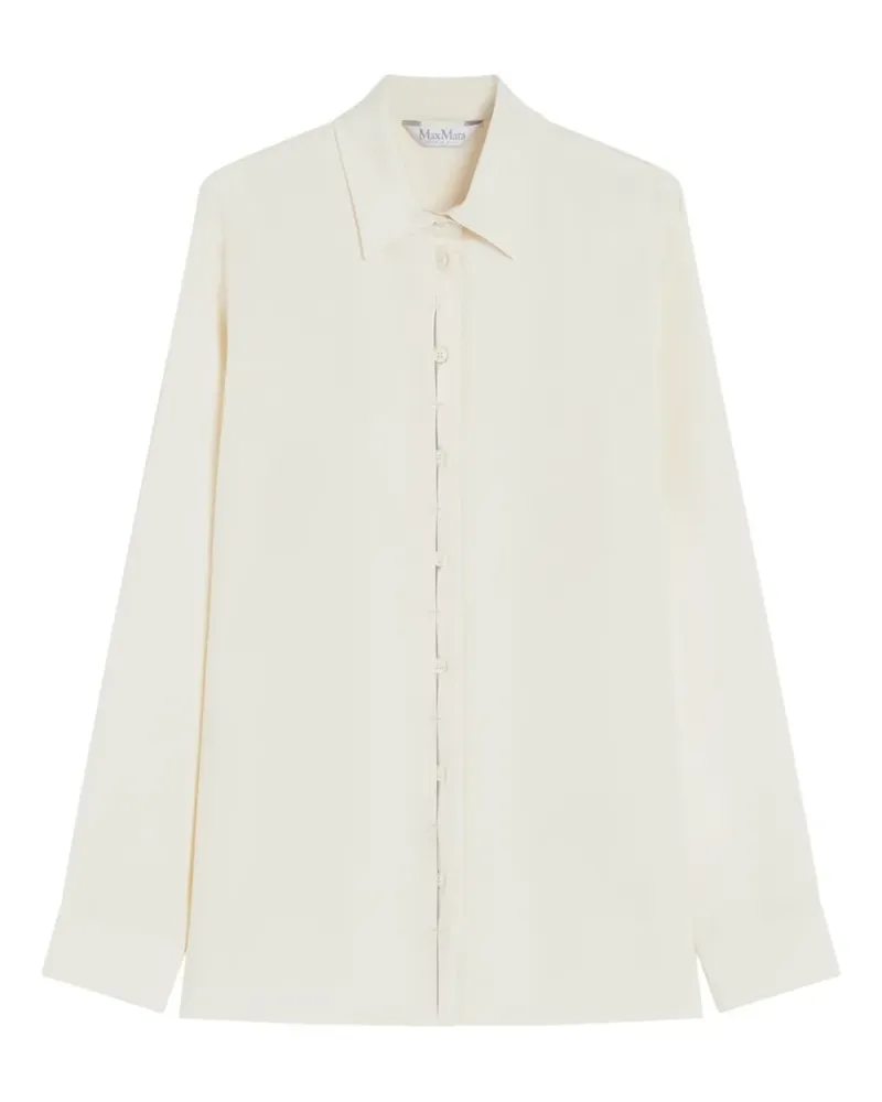 Max Mara Seidenhemd mit Knopfleiste - Nude Nude