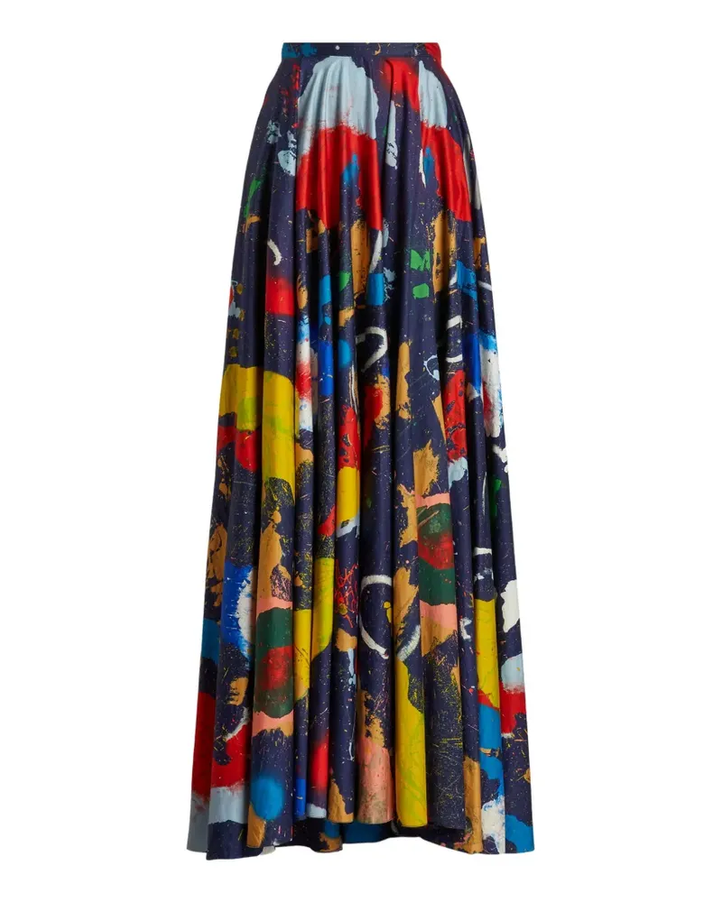 Ralph Lauren Maguire Midirock mit Print - Blau Blau