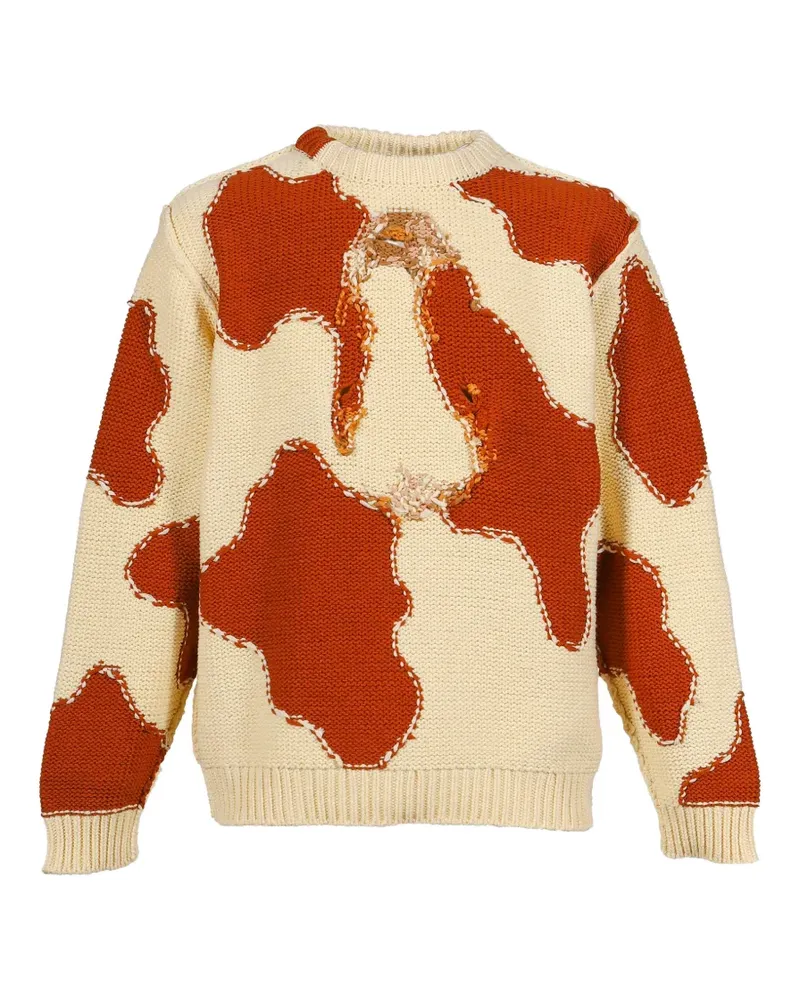 Doublet Acting Cow Pullover - Nude Nude