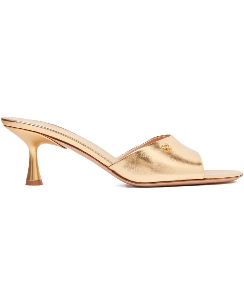 Gianvito Rossi Metallische Ascent Sandalen 55mm - Gold Gold