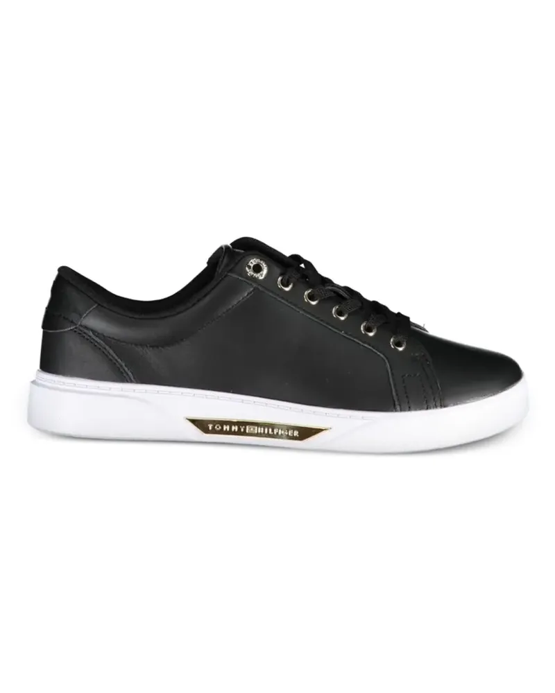 Tommy Hilfiger logo-plaque low-top sneakers - Schwarz Schwarz
