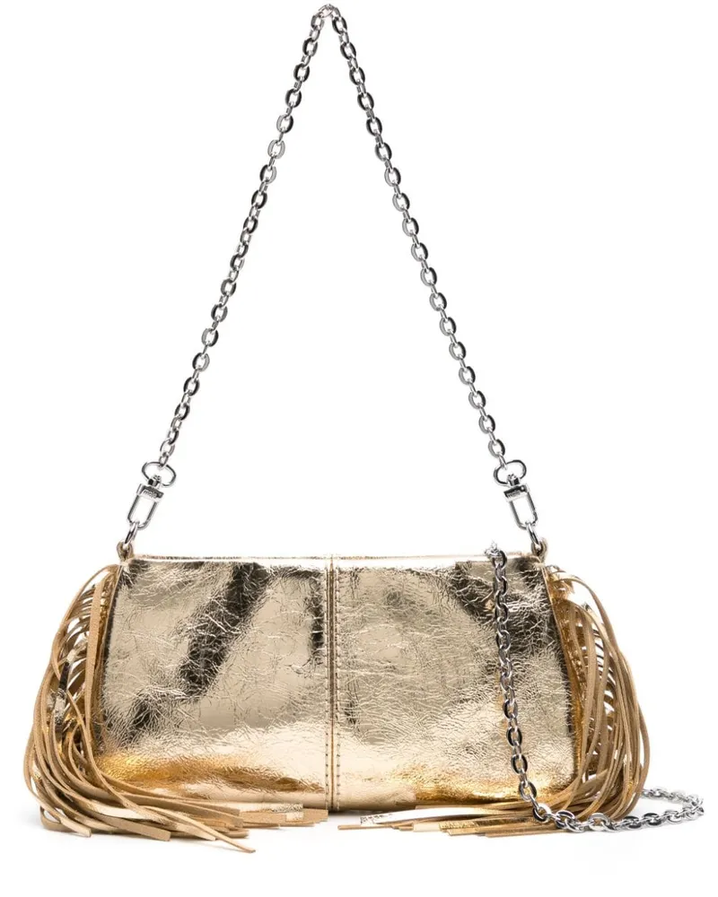 Maje Miss M Clutch im Metallic-Look - Gold Gold