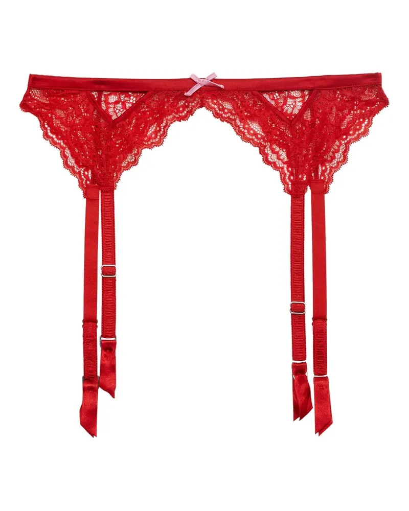 Fleur Du Mal Bianca bow-detail garter - Rot Rot
