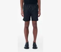 elasticated-waist shorts - Schwarz