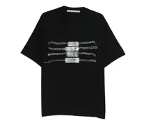 T-Shirt mit rundem Ausschnitt - Schwarz