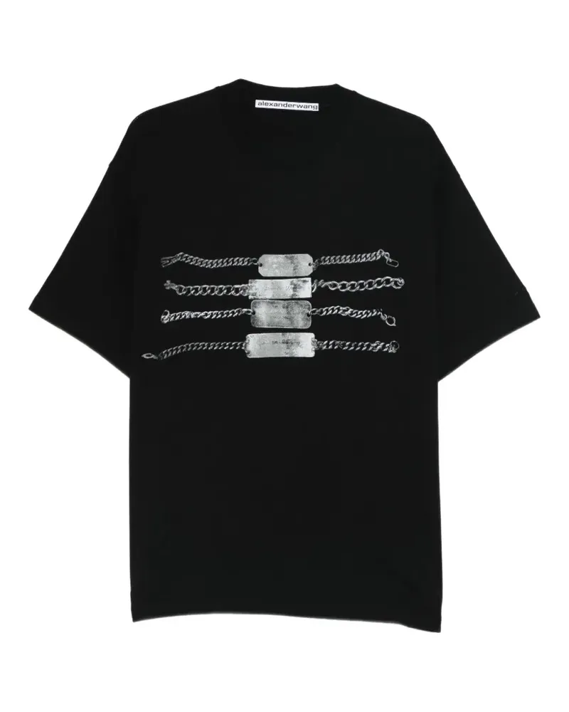 Alexander Wang T-Shirt mit rundem Ausschnitt - Schwarz Schwarz
