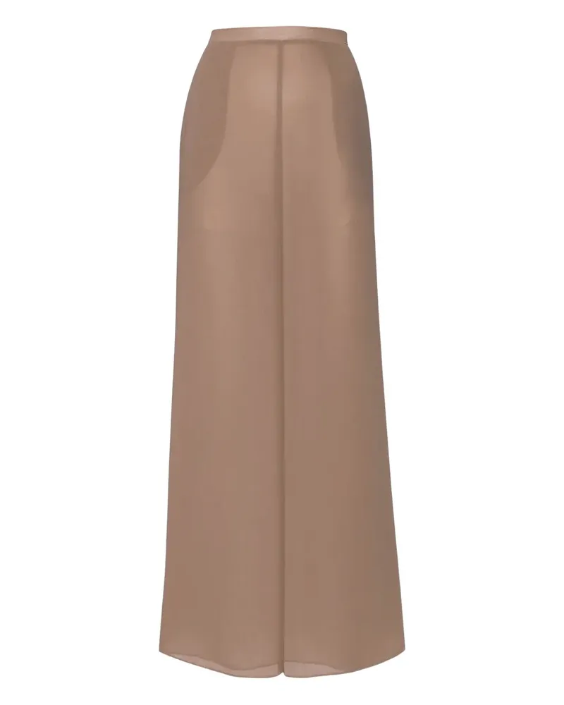 LAPOINTE Georgette pockets wide-leg trousers - Braun Braun