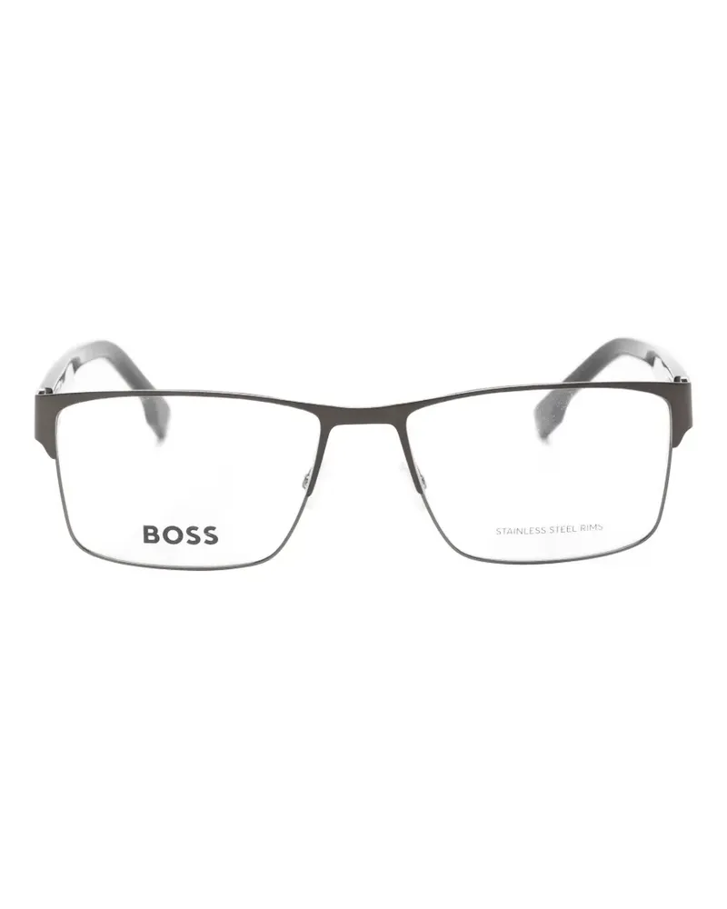 HUGO BOSS rectangle-frame glasses - Grau Grau