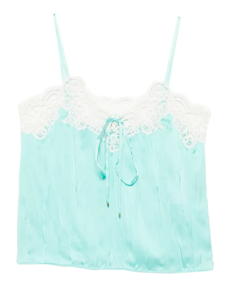Chloé Top mit Spitzenborte - Blau Blau