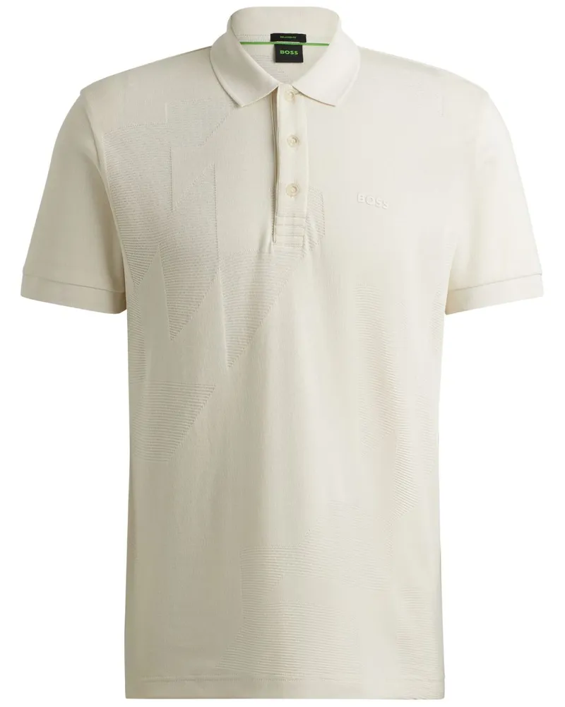 HUGO BOSS Poloshirt mit Logo-Print - Nude Nude