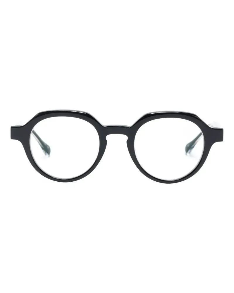 MATSUDA M1029 Brille mit rundem Gestell - Schwarz Schwarz