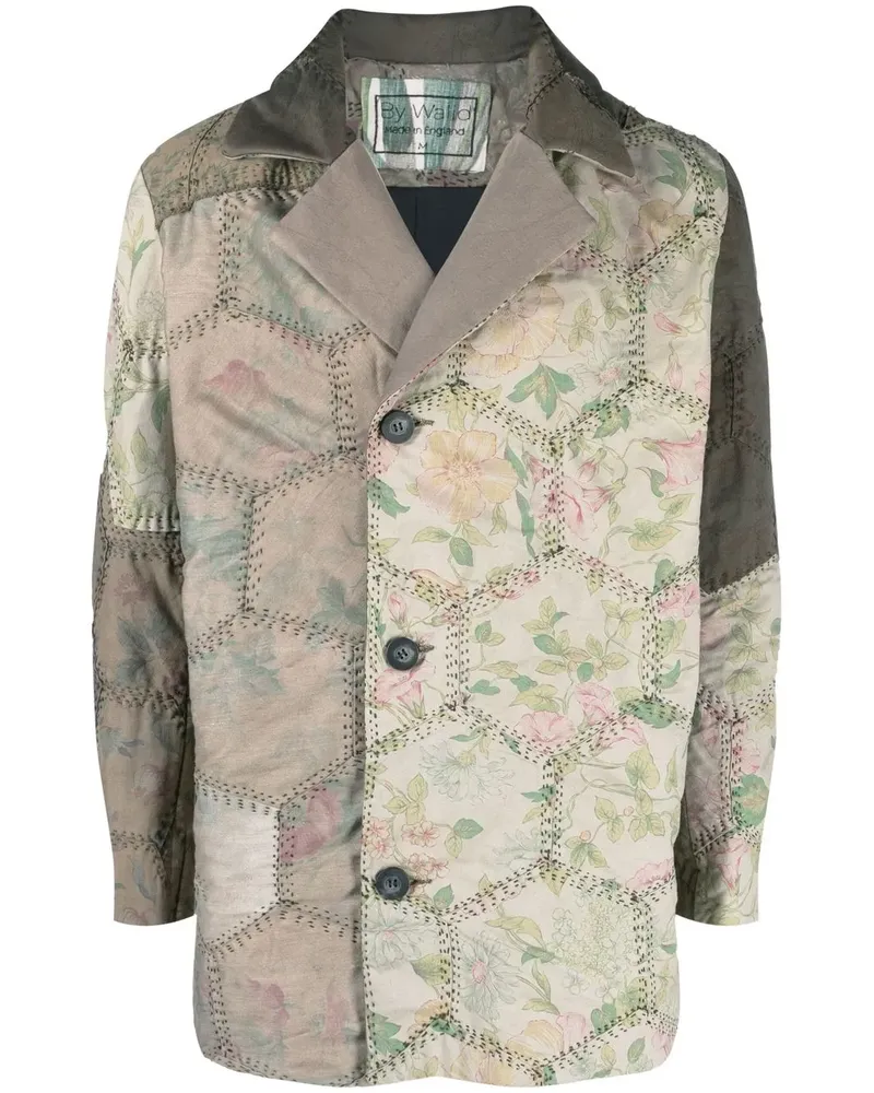 BY WALID Jacob quilted pea coat - Grün Grün
