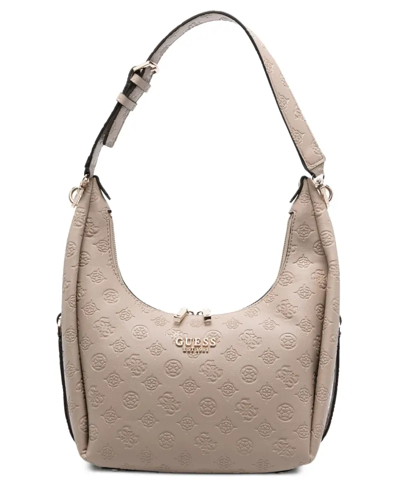 Guess Phoebe Schultertasche mit 4G - Nude Nude