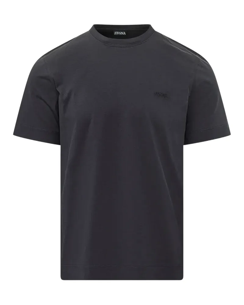 Ermenegildo Zegna logo-embroidered T-shirt - Grau Grau