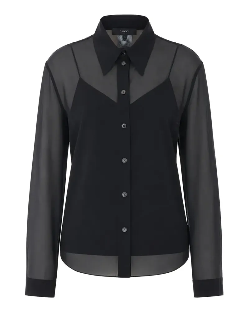 Gucci long-sleeve buttoned shirt - Schwarz Schwarz