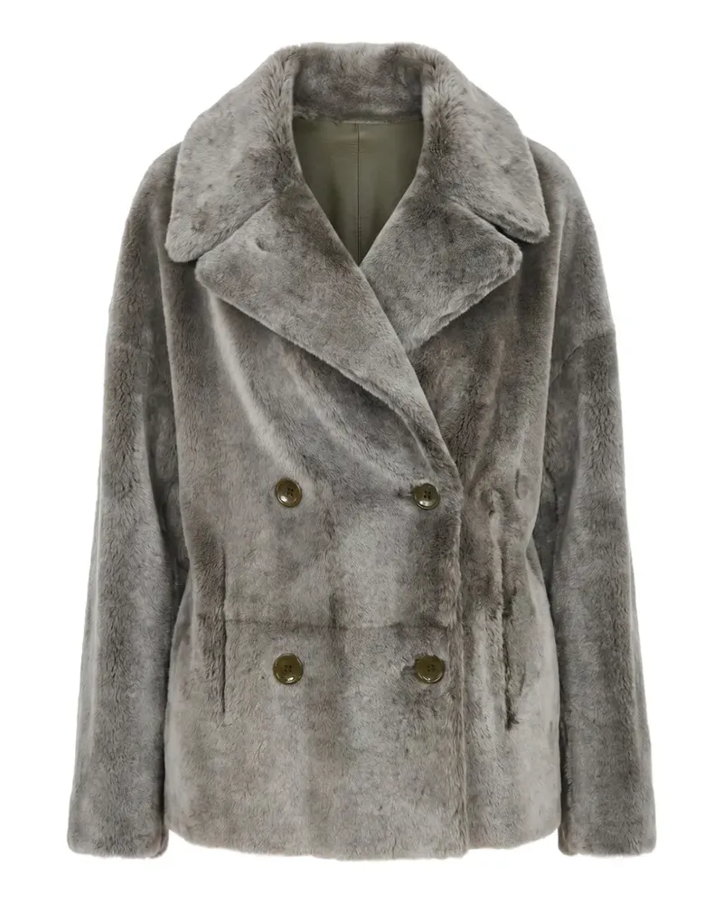 Manzoni 24 double-breasted shearling jacket - Grün Grün