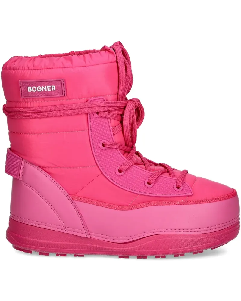 Bogner quilted lace-up snow boots - Rosa Rosa