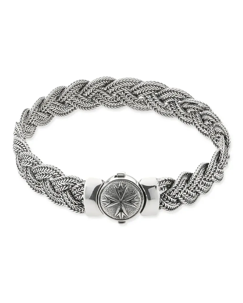 Emanuele Bicocchi Geflochtenes Armband mit Diamantschliff - Silber Silber