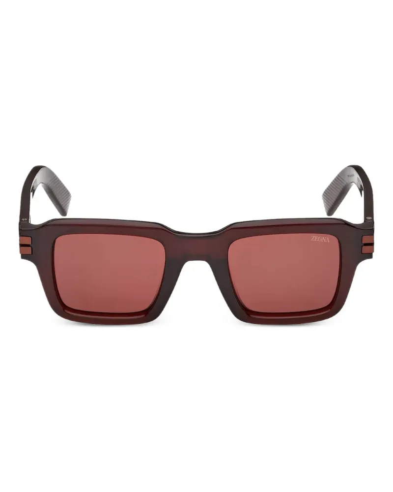Ermenegildo Zegna square-frame sunglasses - Braun Braun