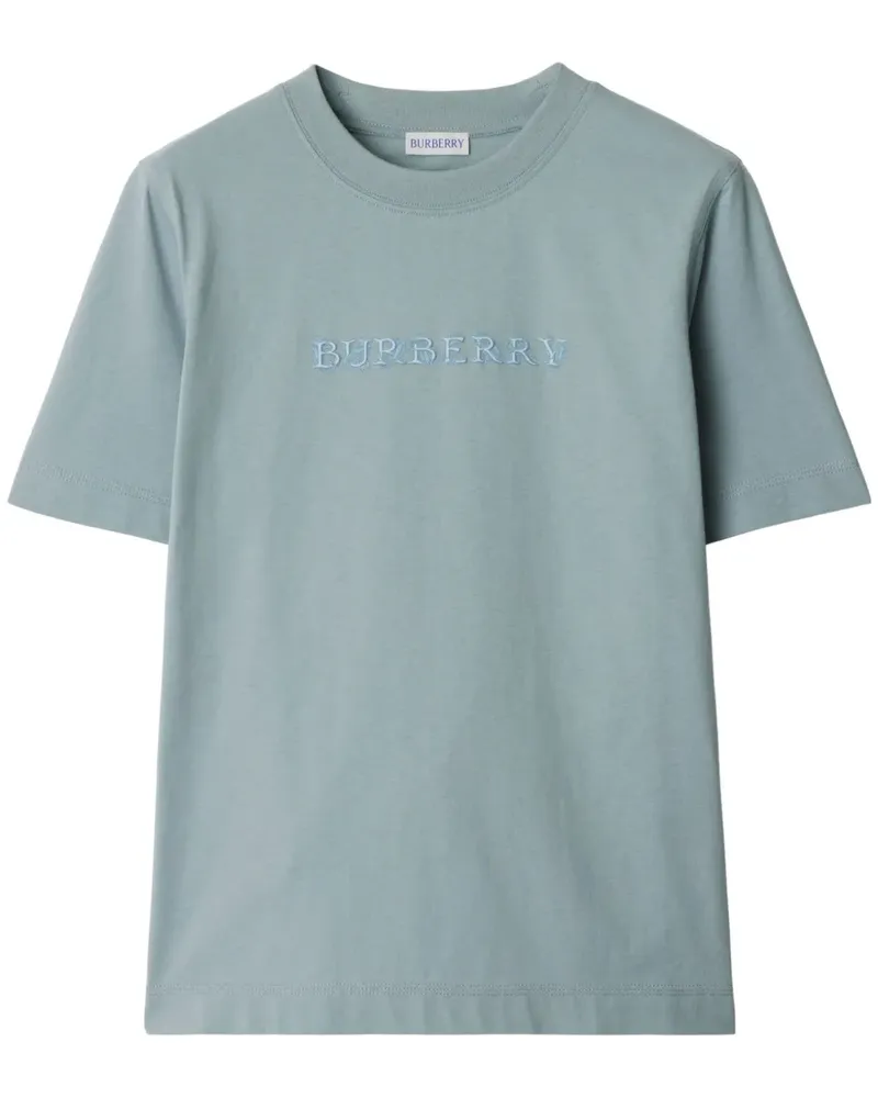 Burberry T-Shirt mit Paisley-Logo - Blau Blau