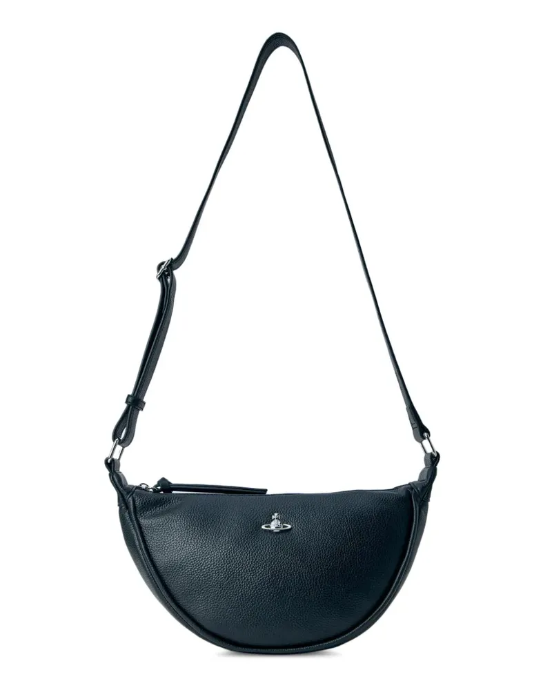 Vivienne Westwood Lacey half-moon crossbody bag - Schwarz Schwarz