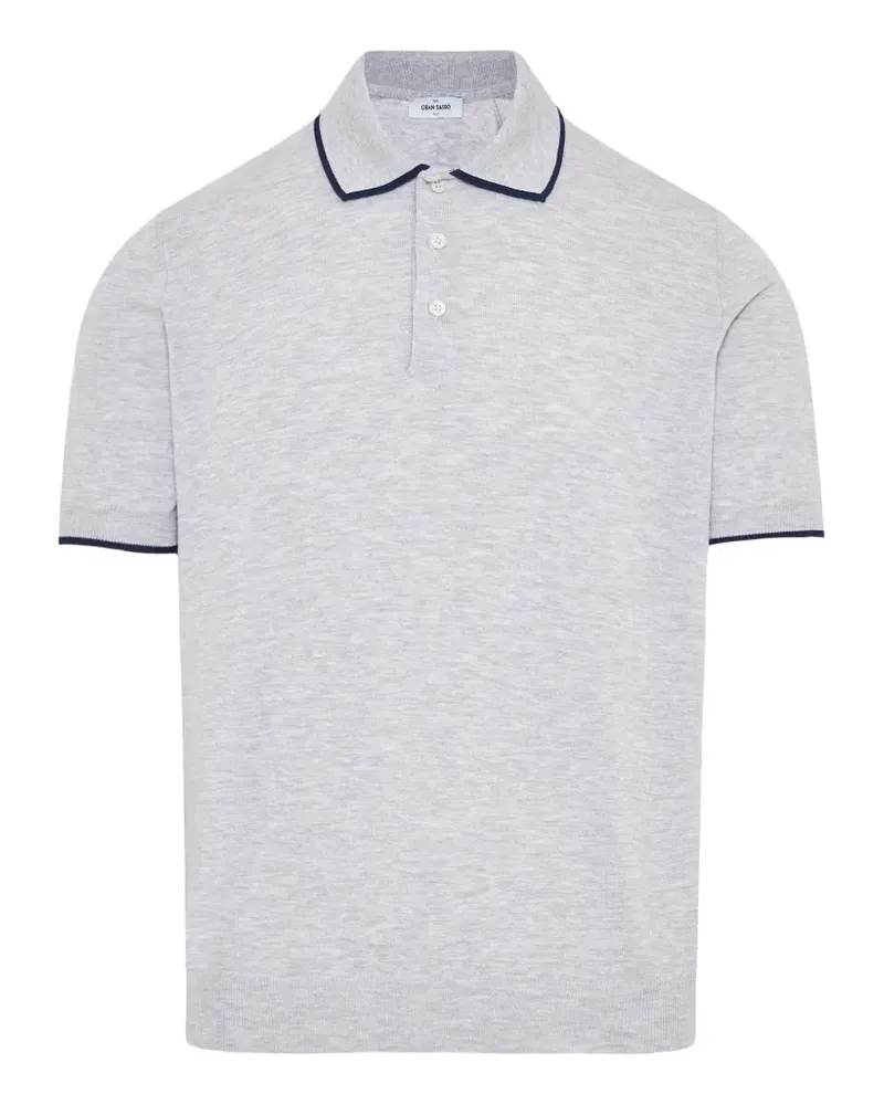 Gran Sasso Poloshirt mit Kontrastdetails - Grau Grau